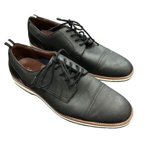 Call It Spring Mens Black Vegan Leather Cap Toe Oxford B.E.D Foam Shoes Size 12